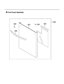Front Cover Assy parts for Lg Dishwasher LDT5665WW/00 from AppliancePartsPros.com
