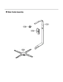Water Guide Assy parts for Lg Dishwasher LDT5665WW/00 from AppliancePartsPros.com