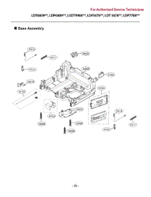 Base Assembly parts for Lg Dishwasher LDT6809BD from AppliancePartsPros.com