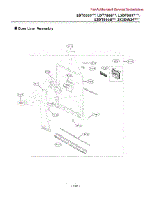 Door Liner parts for Lg Dishwasher LDT6809BD from AppliancePartsPros.com
