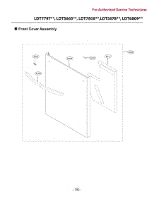 Front Cover Assembly parts for Lg Dishwasher LDT6809BD from AppliancePartsPros.com