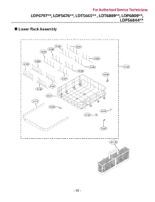 Lower Rack parts for Lg Dishwasher LDT6809BD from AppliancePartsPros.com