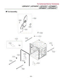 Tub Assembly parts for Lg Dishwasher LDT6809BD from AppliancePartsPros.com