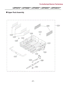 Upper Rack Assembly parts for Lg Dishwasher LDT6809BD from AppliancePartsPros.com