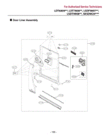 Door Liner Assembly parts for Lg Dishwasher LDT6809SS from AppliancePartsPros.com