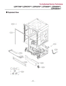 Exploded View parts for Lg Dishwasher LDT6809SS from AppliancePartsPros.com