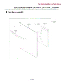 Front Cover Assembly parts for Lg Dishwasher LDT6809SS from AppliancePartsPros.com