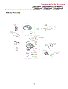 Sump Assembly parts for Lg Dishwasher LDT6809SS from AppliancePartsPros.com