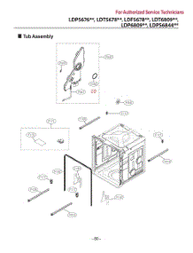 Tub Assembly parts for Lg Dishwasher LDT6809SS from AppliancePartsPros.com