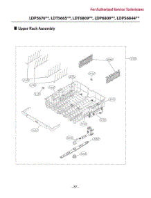 Upper Rack Assembly parts for Lg Dishwasher LDT6809SS from AppliancePartsPros.com