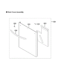 Front Cover Assy parts for Lg Dishwasher LDT6809SS/00 from AppliancePartsPros.com