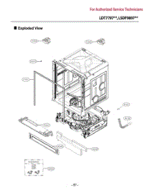 Exploded View parts for Lg Dishwasher LDT7797BM from AppliancePartsPros.com