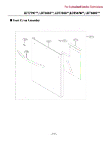 Front Cover Assembly parts for Lg Dishwasher LDT7797BM from AppliancePartsPros.com