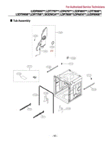 Tub Assembly parts for Lg Dishwasher LDT7797BM from AppliancePartsPros.com