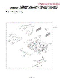 Upper Rack Assembly parts for Lg Dishwasher LDT7797BM from AppliancePartsPros.com