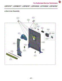 Door Liner Assembly parts for Lg Dishwasher LDTH5554D from AppliancePartsPros.com