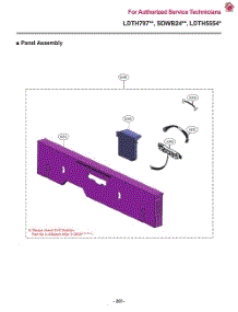 Panel Assembly parts for Lg Dishwasher LDTH5554D from AppliancePartsPros.com