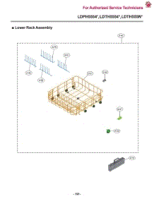 Lower Rack Assembly parts for Lg Dishwasher LDTH555NS from AppliancePartsPros.com
