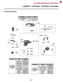 Sump Assembly parts for Lg Dishwasher LDTH555NS from AppliancePartsPros.com