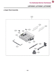 Upper Rack Assembly parts for Lg Dishwasher LDTH555NS from AppliancePartsPros.com