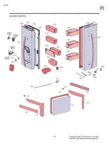 Door Parts parts for Lg Refrigerator LF25H6330D from AppliancePartsPros.com