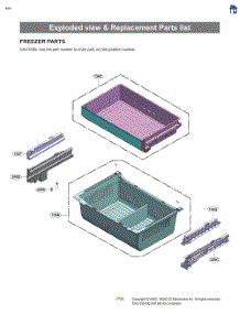 Exploded View & Replacement Parts List parts for Lg Refrigerator LF29S8230S from AppliancePartsPros.com