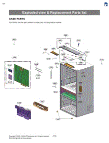 Exploded View & Replacement Parts List parts for Lg Refrigerator LF29S8250S from AppliancePartsPros.com