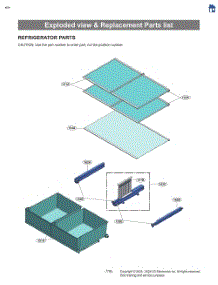 Exploded View & Replacement Parts List parts for Lg Refrigerator LF29S8250S from AppliancePartsPros.com