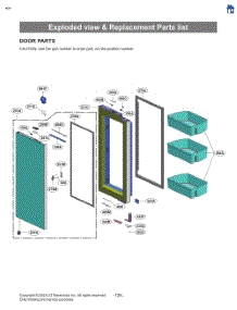 Exploded View & Replacement Parts List parts for Lg Refrigerator LF29S8365S from AppliancePartsPros.com