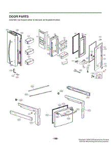 Door Parts parts for Lg Refrigerator LFCS27596S/01 from AppliancePartsPros.com