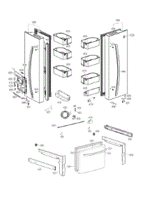 Door Parts parts for Lg Refrigerator LFDS22520S/01 from AppliancePartsPros.com