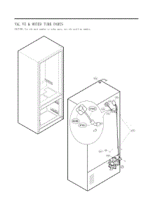Valve And Water Tube Parts parts for Lg Refrigerator LFX28968D from AppliancePartsPros.com