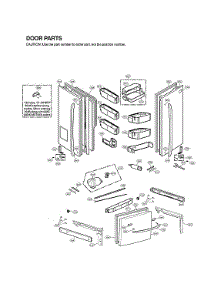 Door Parts parts for Lg Refrigerator LFX31915ST/00 from AppliancePartsPros.com