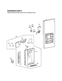 Dispenser Parts parts for Lg Refrigerator LFX31915ST/00 from AppliancePartsPros.com