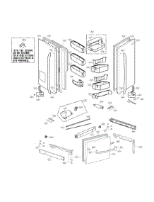 Door Parts parts for Lg Refrigerator LFX31925SB/04 from AppliancePartsPros.com