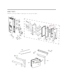 Door Parts parts for Lg Refrigerator LFXS26566S from AppliancePartsPros.com
