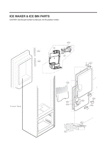 Ice Maker & Ice Bin Parts parts for Lg Refrigerator LFXS26566S from AppliancePartsPros.com