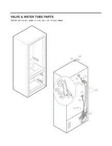 Valve & Water Tube Parts parts for Lg Refrigerator LFXS26566S from AppliancePartsPros.com