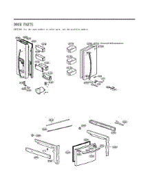 Door Parts parts for Lg Refrigerator LFXS28566D/00 from AppliancePartsPros.com