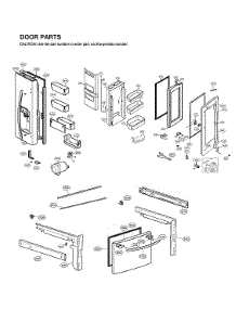 Door Parts parts for Lg Refrigerator LFXS28596M/01 from AppliancePartsPros.com