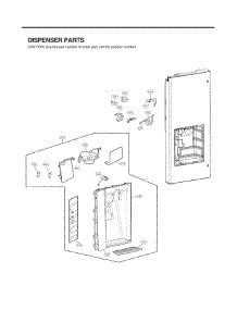 Dispenser Parts parts for Lg Refrigerator LFXS30727S from AppliancePartsPros.com
