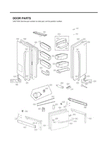 Door Parts parts for Lg Refrigerator LFXS30727S from AppliancePartsPros.com