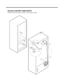 Valve & Water Tube Parts parts for Lg Refrigerator LFXS30727S from AppliancePartsPros.com