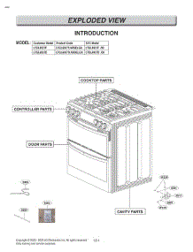 Cooktop Parts parts for Lg Range LGLTGL6937F from AppliancePartsPros.com