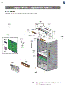 Exploded View & Replacement Parts List parts for Lg Refrigerator LH29S8565S from AppliancePartsPros.com