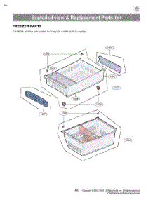 Exploded View & Replacement Parts List parts for Lg Refrigerator LHFS28XBD from AppliancePartsPros.com