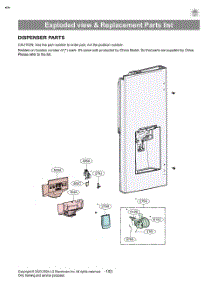 Exploded View & Replacement Parts List parts for Lg Refrigerator LHFS28XBD from AppliancePartsPros.com