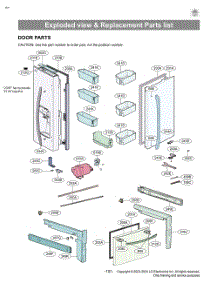 Door Parts parts for Lg Refrigerator LHFS28XBS from AppliancePartsPros.com