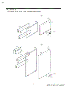 Door Parts parts for Lg Refrigerator LHTNS2403S from AppliancePartsPros.com