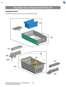 Exploded View & Replacement Parts List parts for Lg Refrigerator LL31H6530S from AppliancePartsPros.com
